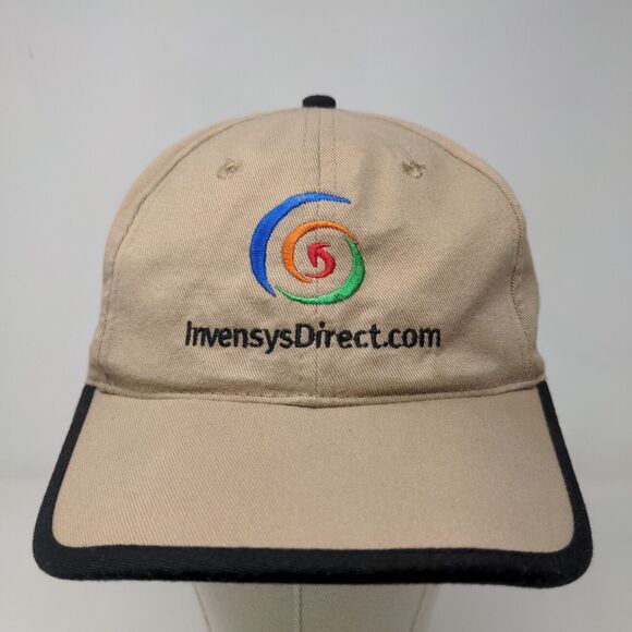 ZKAPZ Men's Slideback Hat Tan OSFA Invensys Direct Embroidered Logo - Picture 2 of 10